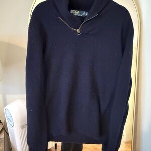 Polo by Ralph Lauren Navy Zip-Up Sweater